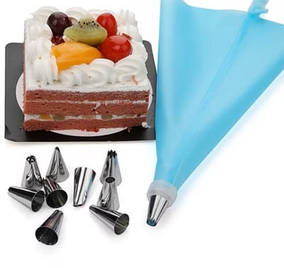 Spuitzak - 16-delige Herbruikbare Spuitzak Set met 14 Spuitmonden en 1 Adapter - Flexibel Bakgerei voor Taartdecoratie - Blauw