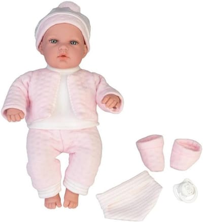 Realistische Huilbaby Pop Meisje 33 cm met Hard Lichaam en Accessoires