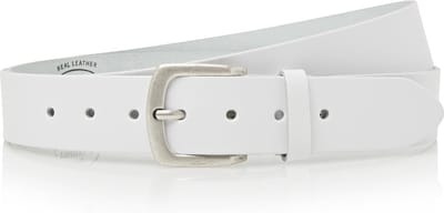 Timbelt 4 cm witte XXL riem lengte 160 cm - extra lange lederen riem - Heren/dames riem XXXL Riem - tot taillemaat 150