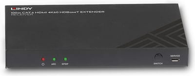 Lindy 38342 audio/video extender AV-receiver Zwart
