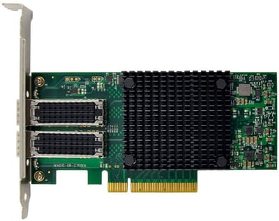 Mellanox ConnectX-4 Lx EN network interface card 25GbE dual-port SFP28 PCIe3.0 x8 tall bracket (MCX4121A-ACAT)