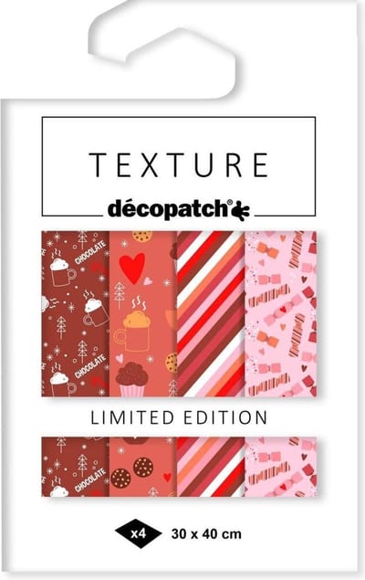 Set Texture Decopatch papier "Choco" hotfoil Limited Edition