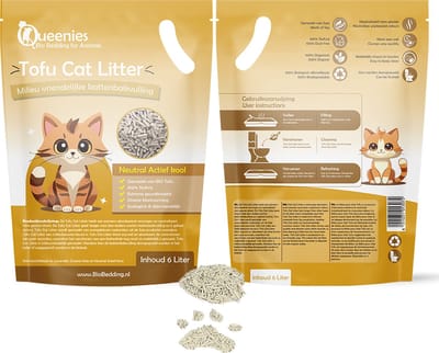 Tofu Cat Litter - neutraal actieve kool - 6 liter