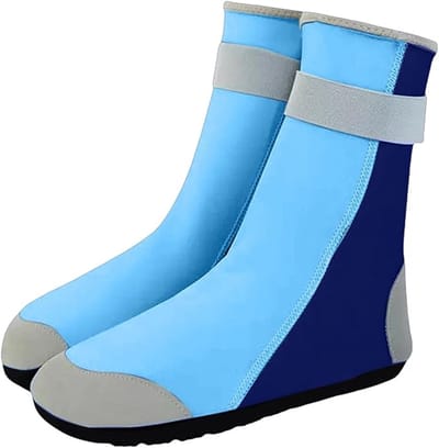 Waterschoenen voor volwassenen — Watersport- & zwemsokken — Strandsokken — Met verstelbare klittenbandsluitingen — Ideaal voor surfen, zeilen, duiken, snorkelen en alle watersporten — Geschikt voor voetlengte: 23,5 cm