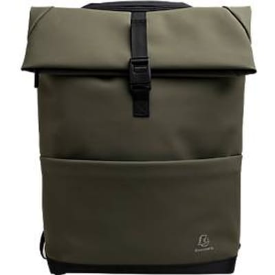 Exacompta Exactive® Young laptoprugzak, 15,6″, 2 compartimenten, waterafstotend PU, gewatteerd, met trolleylus & flessenvak, RPET, kaki