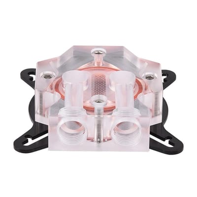 Universeel GPU waterkoelblok - GPU koeler water - GPU koelen - 25 waterkanalen - 43x43 / 53x53 mm - Transparant