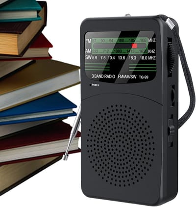 Zakradio, draagbare AM/FM SW radio met uitstekende ontvangst, krachtige antenne, geïntegreerde ledlamp voor wandelen, survival, outdoor, noodgevallen, weer en rampen