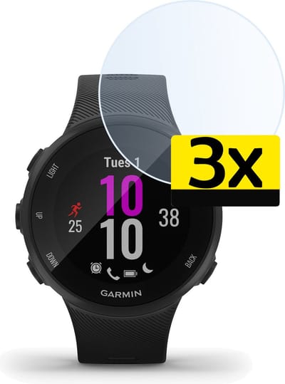 Screenprotector - 3 Stuks - Geschikt voor Garmin Forerunner 45S - Sterk & Shockproof - Tempered Glass - Beschermglas Screen Cover - Gehard Glas - Bescherm Protector voor Smartwatch