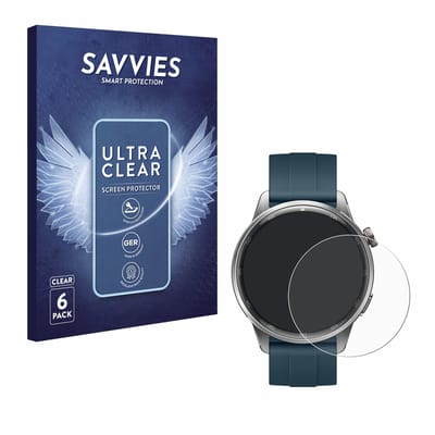 Savvies - Screenprotector voor realme Watch S2 - Folie Beschermfolie transparant 6 Stuks