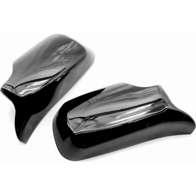 Zijspiegelkap L&R Vleugeldeur Achteruitkijkspiegelkappen Vervanging voor BMW E46 1998 2005 zwart