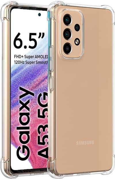 Shockproof Flexibele achterkant Silicone hoesje transparant Geschikt voor: Samsung Galaxy A53 A536 5G