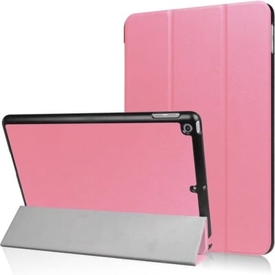 Hoes geschikt voor iPad Air / Air 2 - Trifold Tablet hoes Licht Rose - Smart Cover - Hoes geschikt voor iPad Air 2 smart cover - Hoes geschikt voor iPad air - Hoes geschikt voor iPad - BookcaseHoes geschikt voor iPad Air / Air 2 9.7 inch