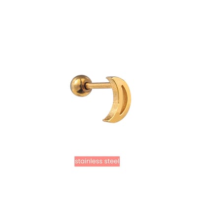 Bijoutheek Oorknoppen Open Moon Goud