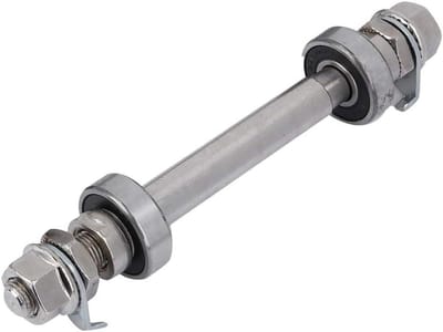 Fiets Hub As - Wielnaaf As - Fiets Onderhoud - Hoogwaardig Metaal - 140mm/180mm - Zilverkleurig
