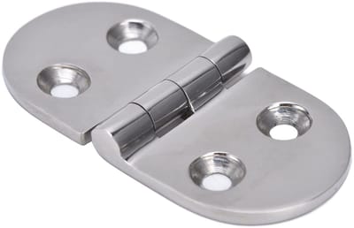 Dailygoods- Bootscharniervan 76x38x3.3mm - Scharnier - Scharnier reparatie plaat - Scharniermal - Scharnieren zwart - Roestvrij staal 316