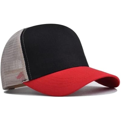 Nouvelle Mode Casquette de Baseball en Maille à 5 Panneaux pour Hommes et Femmes Chapeaux Snapback Courbés Chapeau de Soleil d'Été Casquette Simple Trucker Adjustable black