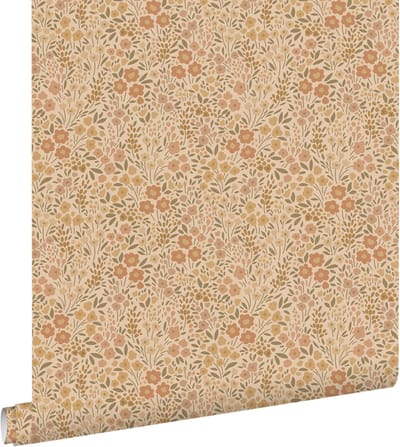 ESTAhome behang bloemetjes okergeel - 50 x 900 cm - 131459