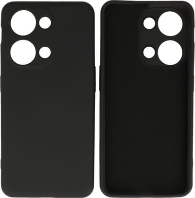 Hoesje Geschikt voor OnePlus Nord 3 5G - Fashion Telefoonhoesje Backcover - Siliconen Hoesje - Zwart