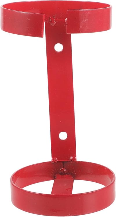 Brandblusser Muurhouder - Bevestigingsbeugel Brandblusser - Brandbeveiliging Thuis - Stevige Ijzeren Constructie - 18x10cm - Rood