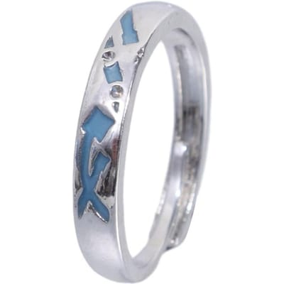 Couple Mignon Nuit Étoilée Style Design Unique Sensation Premium Anneaux Réglables Ouverture Simple Lumineux Amoureux Anneau Exquis