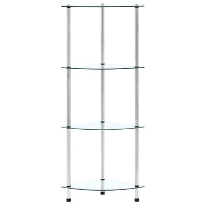 vidaXL - Kastje - 4-laags - 30x30x100 - cm - gehard - glas - transparant