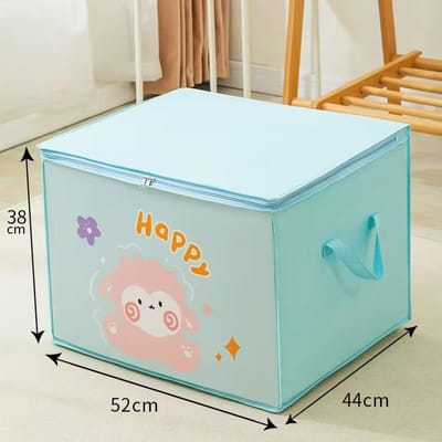 Opvouwbare Quilt Opbergzak Kinderspeelgoed Organizer Box Vilt Doek Stoffen Opbergmand Voor Cartoon Dieren Kinderkamer Speelgoedbakken