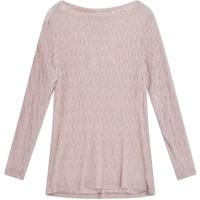 Vrouwen blouse met lange mouwen van kant Mat Fashion