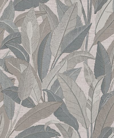 Dutch Wallcoverings - Vliesbehang - Renaissance - Leaves Grey - RE521054