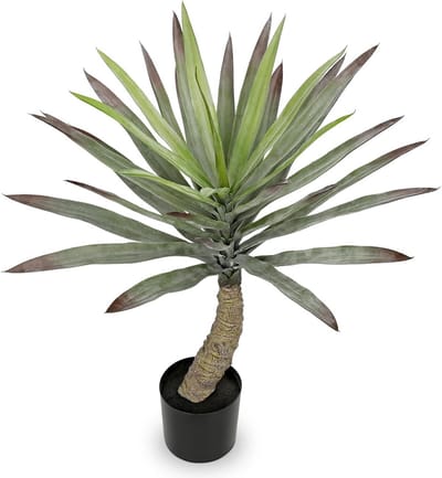 SnelShoppen - Yucca Bonsai Kunstplant 70 cm - Grote Kunstplant in Pot - Realistische Faux Agave voor Binnen en Buiten - Moderne Decoratie voor Woonkam