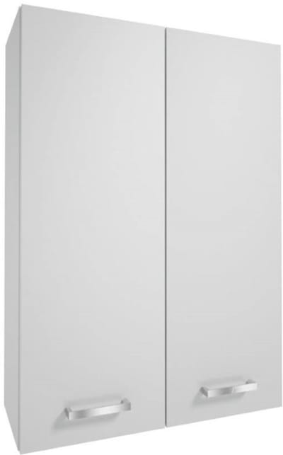 Deftrans Mea Serie - Hangende Badkamerkast - 71x50 cm - Wit Hoogglans - Tweedelig - Met Planken