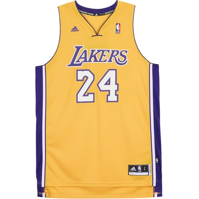 Adidas NBA Kobe Bryant 10-11 Seizoen Los Angeles Lakers Goud Thuis Swingman Geborduurde Fan Editie Basketbalshirt Unisex shirt 7912A-329-K9836 S blue
