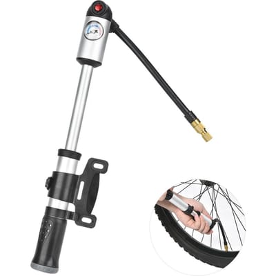 Pompes à vélo portables Haute pression Pompe à vélo de route avec manomètre Accessoire gonfleur de pneu