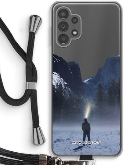 Case Company® - Hoesje met koord geschikt voor Samsung Galaxy A13 4G hoesje met Koord - Wanderlust - Telefoonhoesje met Zwart Koord - Bescherming aan alle Kanten en Over de Schermrand