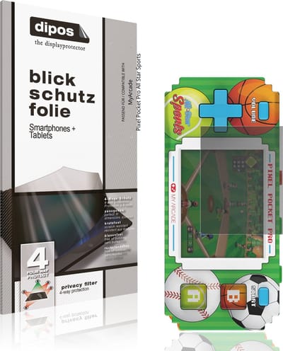 dipos – Matte Privacy Screenprotector geschikt voor MyArcade Pixel Pocket Pro All Star Sports | Anti-Spy Beschermfolie