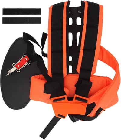 Dubbele Schouderriem - Trimmer Draagband - Bosmaaier Gebruik - Verstelbaar Comfort - 45 x 32 x 12.7 cm - Oranje