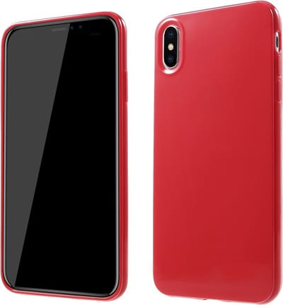 Peachy Flexibel TPU hoesje geschikt voor iPhone XS Max Case - Rood