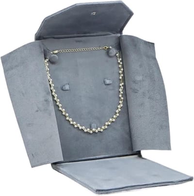 Sieradenzakje - Opbergtasje - Sieraden organiseren - Koordsluiting - 20 x 15 cm - Grijs