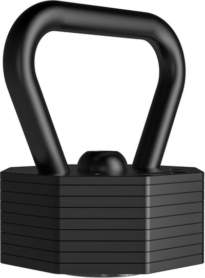 Tunturi Rapid Verstelbare Kettlebell- Kettlebellset van 19,5 kg - Verstelbaar van 3,5 t/m 19,5 kg - 9 kettlebells in één - Gewichtenset voor home gym