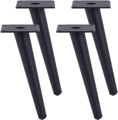 Tafelpoten - Meubelonderstel - Meubels Verbouwen - Antislip Rubber - 120 mm - Zwart