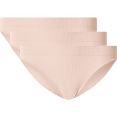 ESMARA Set van 3 geribde dames onderbroeken (Roze, S (36/38))
