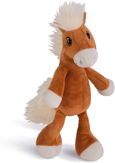 Pluchen knuffel paard Leotie 25 cm lichtbruin zacht speelgoed