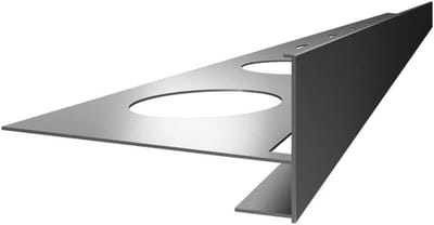 Trapprofiel Aluminium - Trapneusprofiel Tredeprofiel - Trap Randen Afwerken - Waterafvoer Structuur - 200cm 12mm - Grijs
