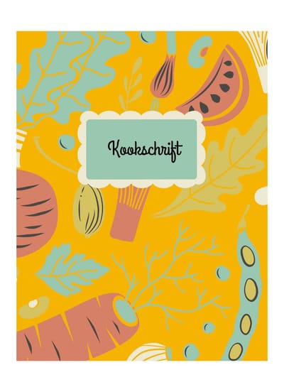HappyBook - Kookschrift - Recepten - Kookschrift - Receptenboek - Koken - Notitieboek - Kookboek - Kookboek - geel - Cadeau - Kooknotities - Kookliefhebber - Softcover - Elastiek - Cadeau - Recepten opschrijven - Familierecepten - Gerechten bewaren