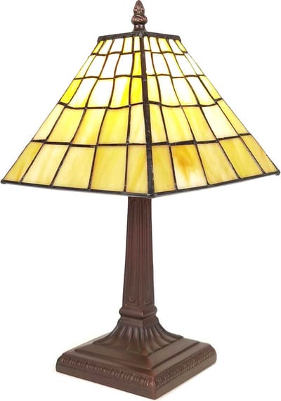 Lumilamp Tiffany Tafellamp Ø 20x38 cm Geel Polyresin