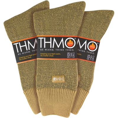 THMO - Set van 3 wintersokken voor heren met comfortbovenkant - Beige