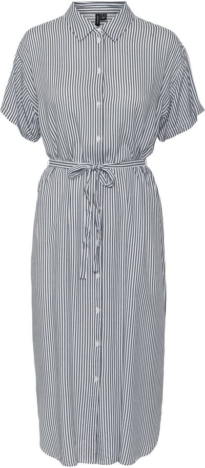 VERO MODA - VMBUMPY SS CALF SHIRT DRESS WVN GA NOOS - Dames - Maxi jurken