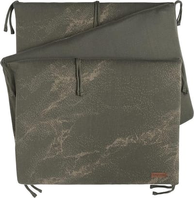 Baby's Only Gebreide bedbumper - Bedomrander - Bedomranding baby Marble - Khaki/Olive - 180x40 cm