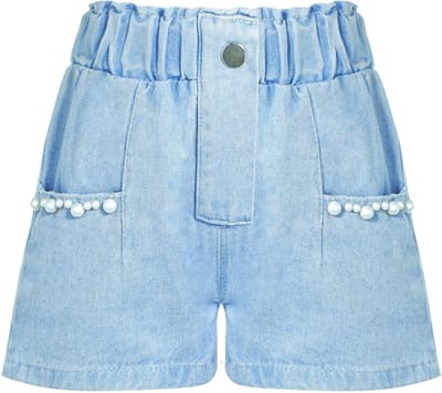 Losse Denim Shorts voor Meisjes, Elastische Taille, Ademend en Comfortabel voor de Zomer, Casual Hot Pants, Ideaal voor Vrijetijdskleding, Maten 140-146