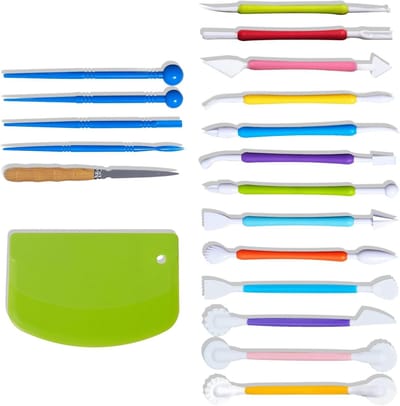Klei Beeldhouw Gereedschap - Modelleren Hulpmiddelen - Ambachtelijk Vormgeven - 13 Dubbelzijdige Tools - 17.78 x 2.79 x 10.16 cm