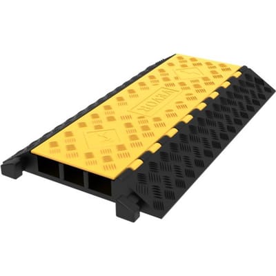 VEVOR Kabel Bescherming 3-kanaals kabelbrug Kabelgoot kabelbinderbeschermer 3000 kg zware kabel 94,5x50x8 cm
